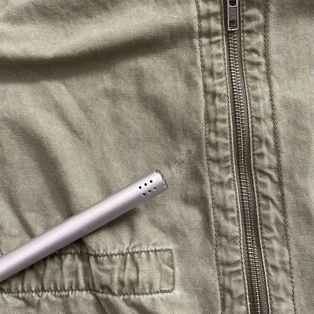 BP Army Utility Jacket Full Zip Long Sleeve Pockets  Cotton Olive Green Size M - Picture 10 of 10